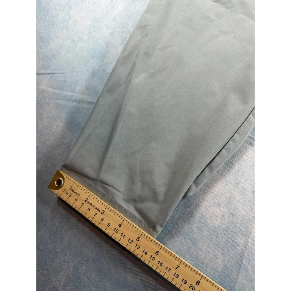 Banana Republic Travel Pants Mens 34 Grey Good Elastic Waist Tapered 2692